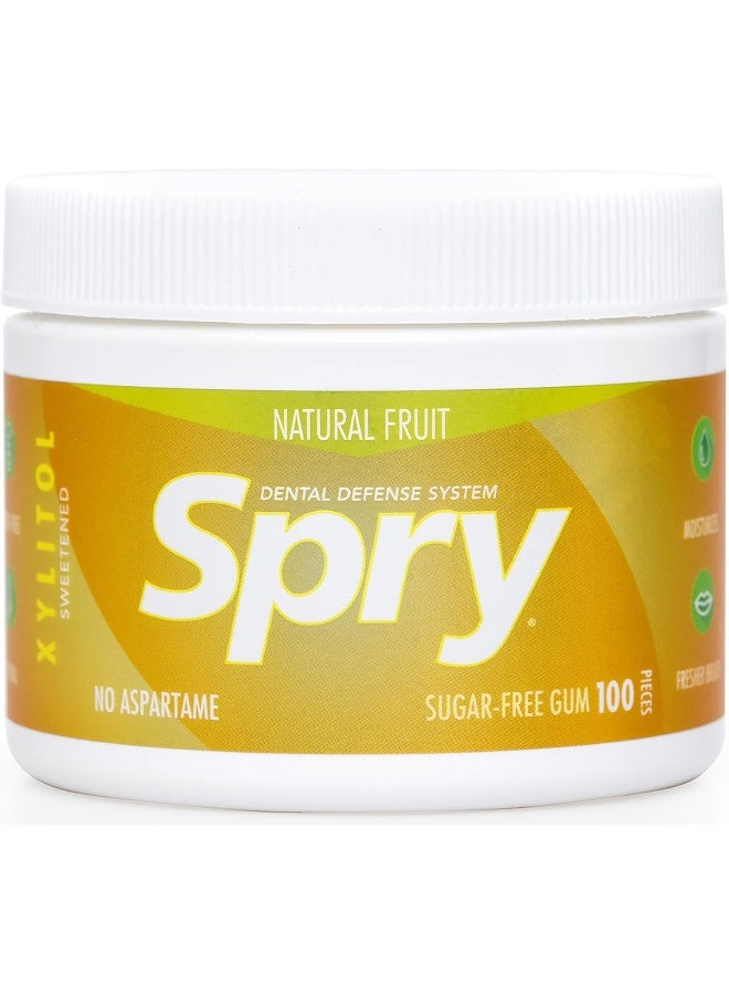 Spry Fresh Natural Xylitol Chewing Gum Dental Defense System - Aspartame-Free, Sugar-Free, Non-GMO, Gluten-Free (Fresh Fruit, 100 Count - Pack of 1) - Image 5